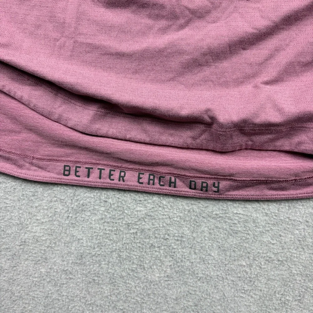 Lululemon Drysense Shirt Mens XL Dusty Pink Short Sleeve Curve Hem Stretch Tee